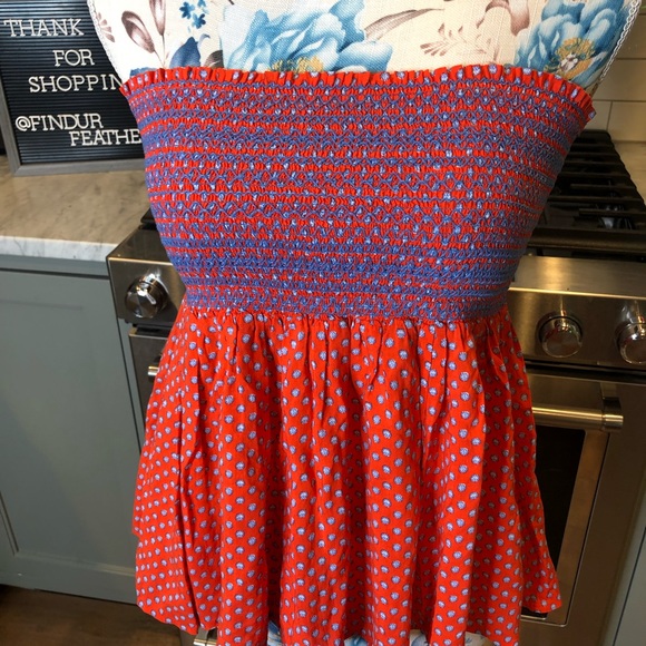 Tory Burch | Myra Skirt in Poppy Red Mali - Picture 4 of 8